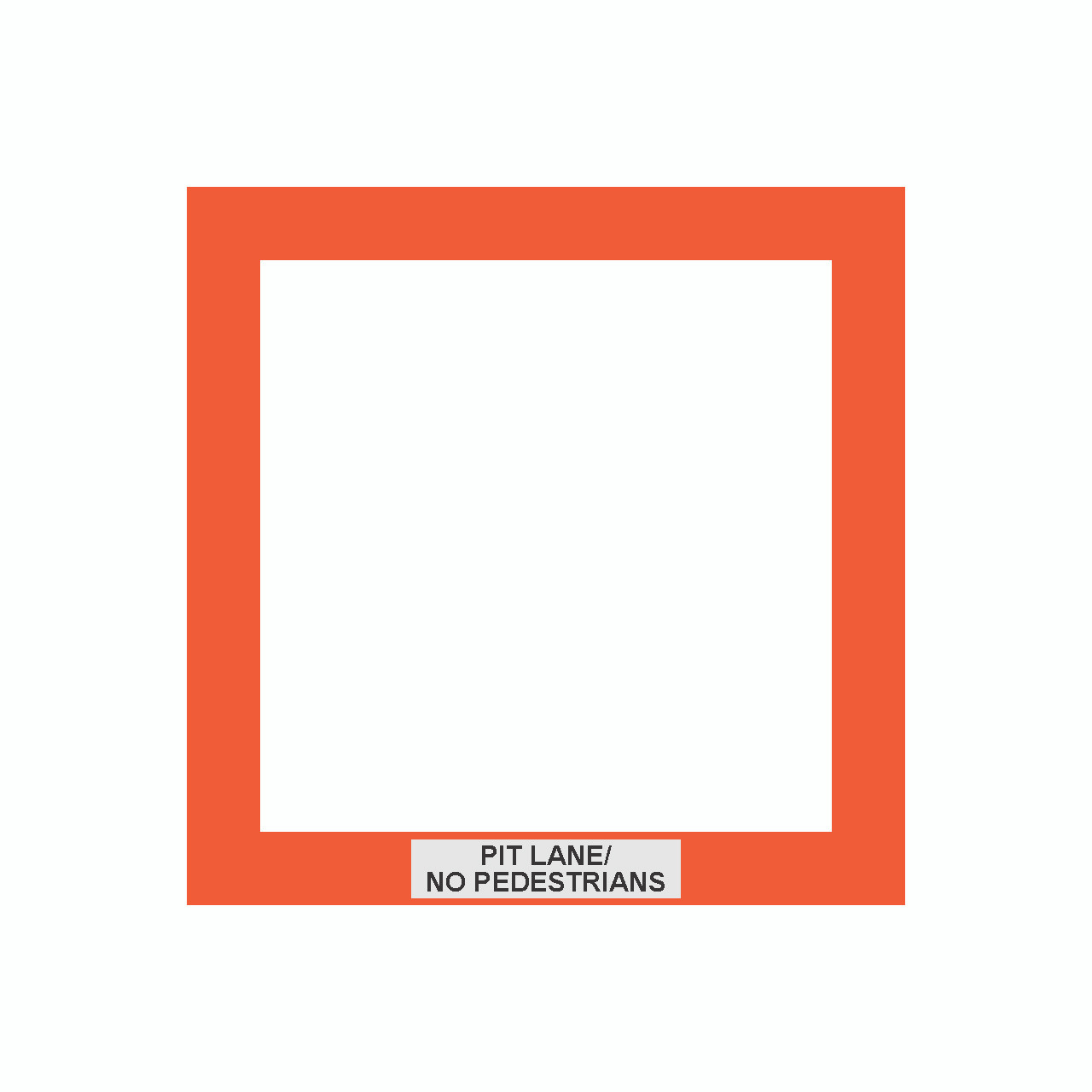 Orange PIT Lane/No Pedestrians Floor Tape Box Kit | Stop