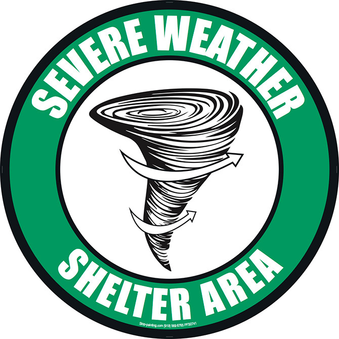 Three Weather 5’8SHELTER 40.0L楽しめるボード Severe Weather Shelter Area Floor Sign with Protector Rubber