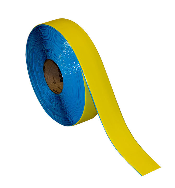 Superior Mark® Yellow Floor Tape - 2'' x 100' - with LINER