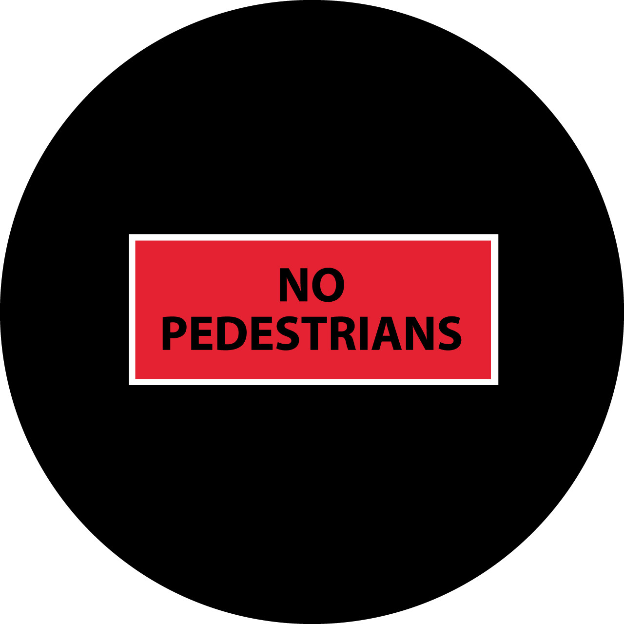 No Virtual Sign No Pedestrians Projector Slide | White & Red Virtual Sign
