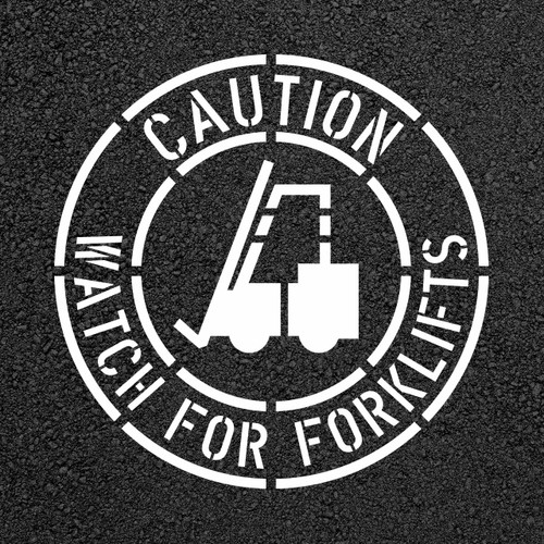 CAUTION-WATCH FOR FORKLIFTS Safety Stencil CAUTION-WATCH FOR FORKLIFTS Safety Stencil