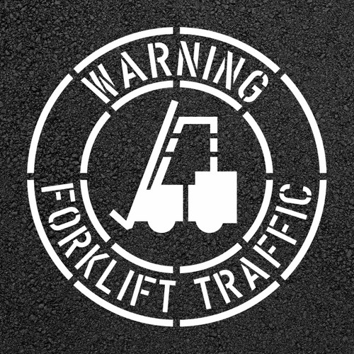 WARNING-FORKLIFT TRAFFIC Stencil WARNING-FORKLIFT TRAFFIC Stencil