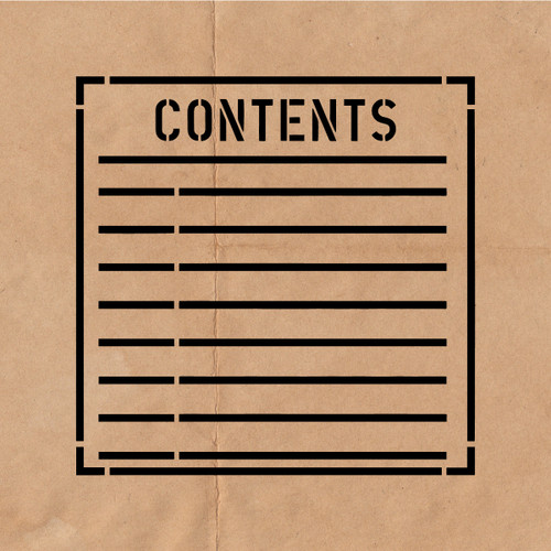 Contents Stencil - 12" Contents Stencil - 12"