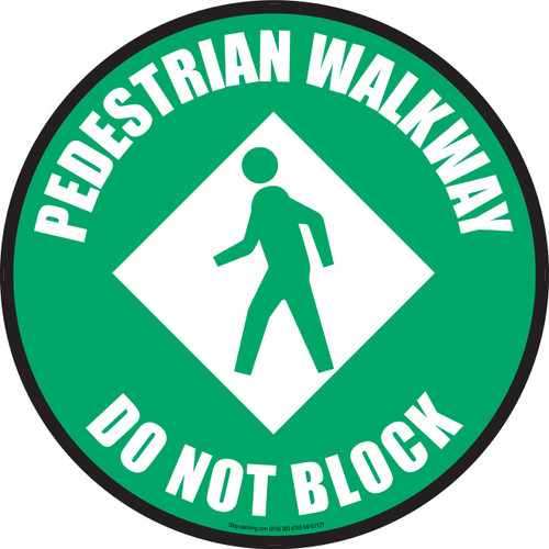 Pedestrian Walkway Floor Sign - Green Pedestrian Walkway Floor Sign - Green