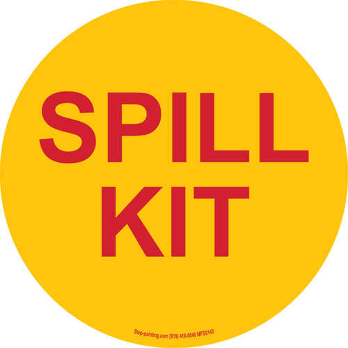 Spill Kit Floor Sign - Rubber - 17.5" Spill Kit Floor Sign - Rubber - 17.5"