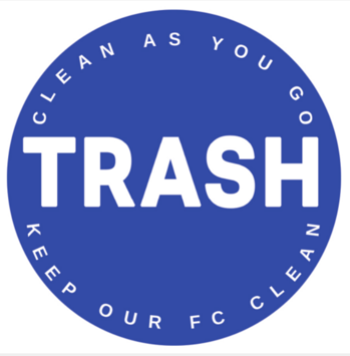 Low Profile Sticker - 8" - Blue - Trash