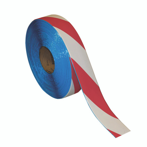 Superior Mark® Floor Tape - 2'' x 100' - Red/White Hazard Stripe Superior Mark® Floor Tape - 2'' x 100' - Red/White Hazard Stripe