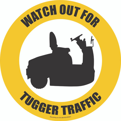 Watch Out For Tugger Traffic Floor Sign 17.5'' - Rubber Watch Out For Tugger Traffic Floor Sign 17.5'' - Rubber