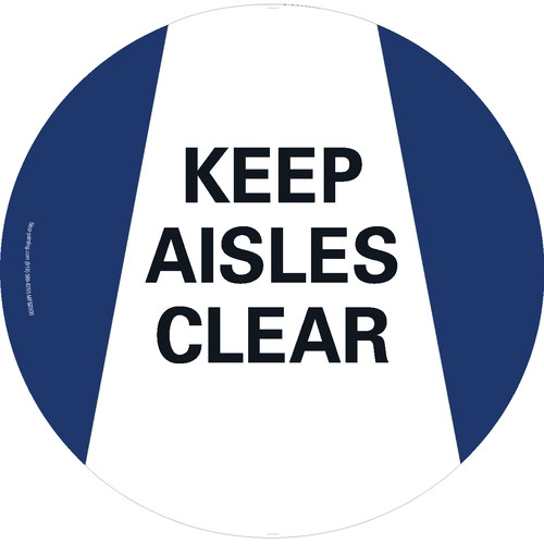 "Keep Aisles Clear" Floor Sign "Keep Aisles Clear" Floor Sign