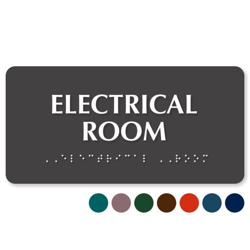 Braille Electrical Room Sign 4” x 8” Braille Electrical Room Sign 4” x 8”