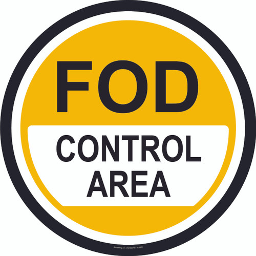 FOD Control Area Floor Sign FOD Control Area Floor Sign