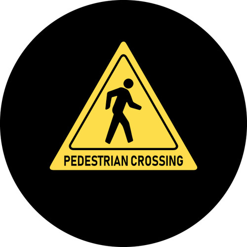 Pedestrian Crossing -Yellow Bkgd/Blk Text Pedestrian Crossing -Yellow Bkgd/Blk Text