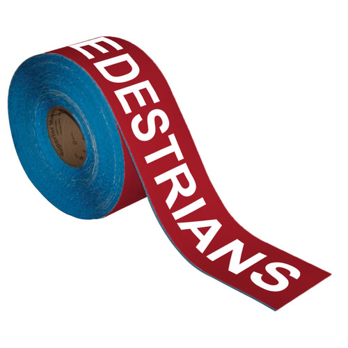 Superior Mark® Repeating Message Floor Tape - "No Pedestrians" Superior Mark® Repeating Message Floor Tape - "No Pedestrians"