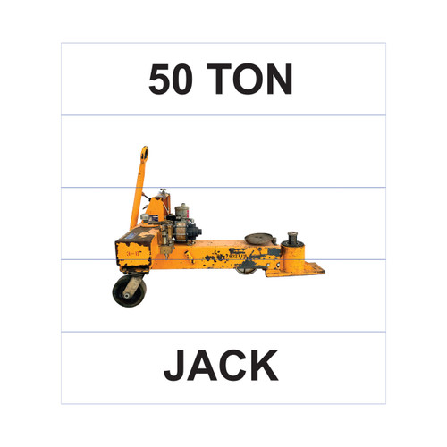 50 Ton Jack Superior Mark® Floor Sign - 18" x 20" - Black Text/White Bkgd/Yellow Jack 50 Ton Jack Superior Mark® Floor Sign - 18" x 20" - Black Text/White Bkgd/Yellow Jack