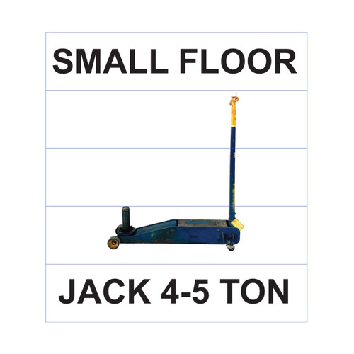 Small Floor Jack 4-5 Ton Superior Mark® Floor Sign - 18" x 20" - Black Text/White Bkgd (5 Pieces) Small Floor Jack 4-5 Ton Superior Mark® Floor Sign - 18" x 20" - Black Text/White Bkgd (5 Pieces)
