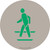 Grey Pedestrian Floor Sign