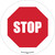 Stop Floor Sign  White Circle-Border