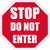 Stop Do Not Enter Floor Sign 18" Octagon