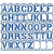 1/16-inch thick Interlocking Alphabet Stencils