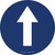 Blue Directional Arrow Floor Sign