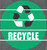 Recycle Symbol Floor Sign