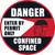 Danger Confined Space-Enter By Permit Only Floor Sign