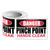 4" X 3" Danger Pinch Point Hands Clear