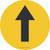 Directional Arrow Floor Sign 17.5'' - Vinyl - Yellow