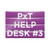 PxT HELP DESK #2 - Superior Mark® Floor Sign - White Text/Purple Bkgd - Actual Size 24" x 16" (4 pieces)