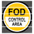 FOD Control Area Floor Sign