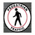 Pedestrian Traffic SM Floor Sign - 18'' - White Bkgd/Black Text-Icon - ACTUAL SIZE 18'' X 20'' (6 PIECES)