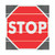 Stop Floor Sign 24" Octagon, Superior Mark Strips – 6 Section Sign