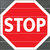 Stop Floor Sign 24" Octagon, Superior Mark Strips – 6 Section Sign