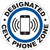 Designated Cell Phone Zone Floor Sign - Vinyl - 12"- White Bkgd with Black Text