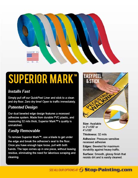 Floor marking tape product flyer