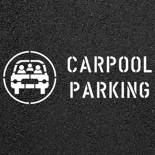 Carpool Parking Stencil | Stop-Painting.com