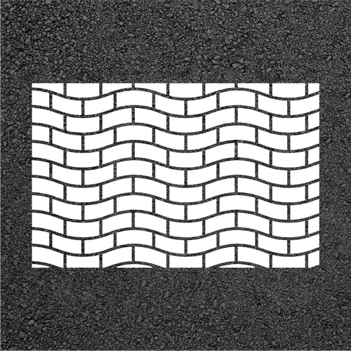 Wavy Brick Stencil