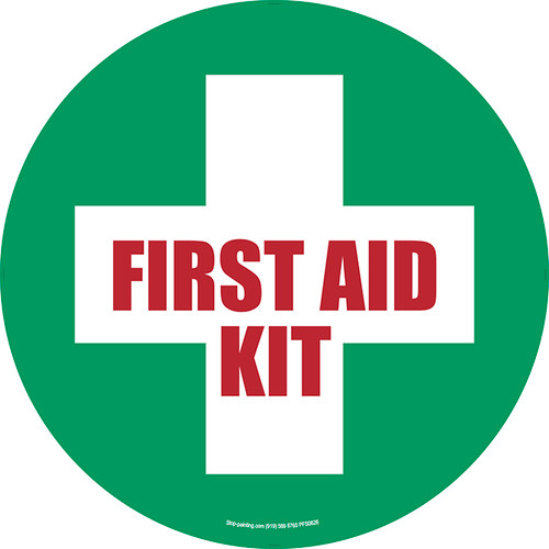 First Aid Kit Floor Sign | Stop-Painting.com