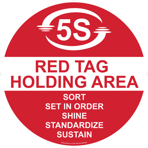 5S Red Tag Holding Area Tape (4 in. Width)