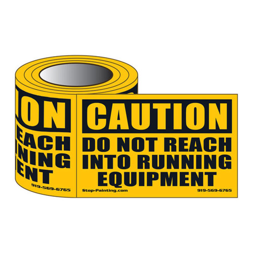 Do Not Reach Into Running Equipment Safety Labels | Stop-Painting.com
