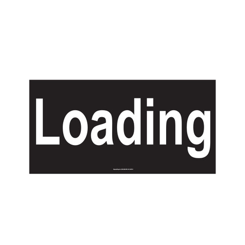 Loading Sign On Someone Loading Pavement Sign | Stop-Painting.com