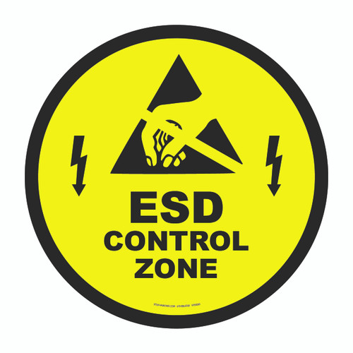 ESD Control Zone Floor Sign | Stop-Painting