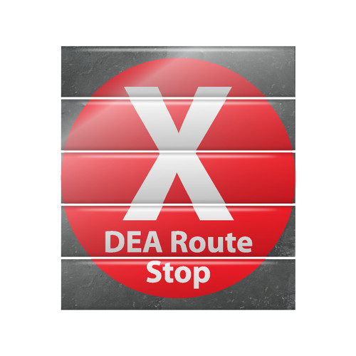 DEA Route Stop Superior Mark® 5-Piece Floor Sign | Stop-Painting.com
