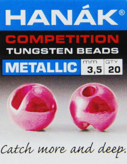 Hanak Tungsten Slotted Beads Metallic+