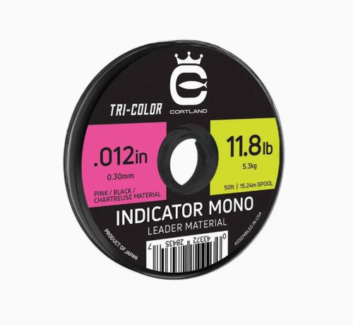 Cortland Euro Nymph Indicator Mono - Tricolor