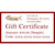 Gift Certificates