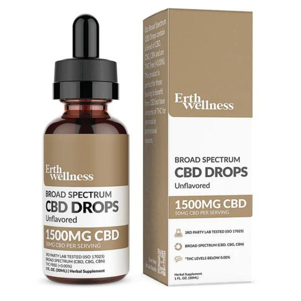 ERTH Wellness Broad Spectrum CBD Oil Tincture 1500MG 30ML