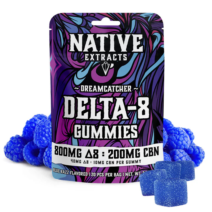 Dreamcatcher 4:1 Delta 8+CBN Gummies 1000mg 20ct (Display of 6) by