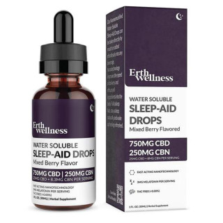 Water Soluble CBD + CBN Sleep Aid Drops By ERTH Wellness 750MG CBD + 250MG CBN 30ML (Pack of 6) *Drop Ship* (MSRP $39.99 Each)