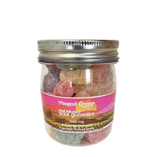 Full Spectrum CBD Sour Gummy Bears By Pungent Greens 2000MG *Drop Ship* (MSRP $39.99)